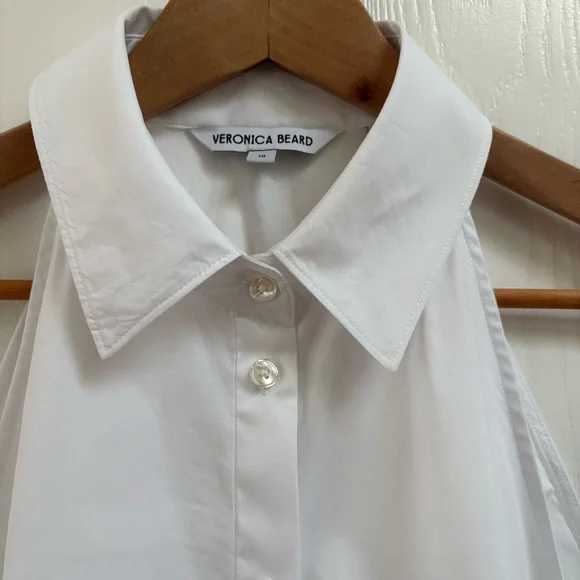Veronica Beard Cotton-Blend Sleeveless Shirt - Picture 7 of 10